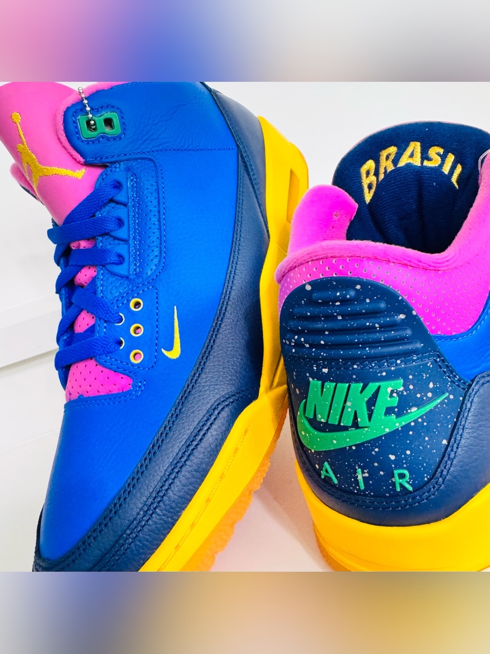 Jordan 3 Retro Brazil IV4871-400 Size 10.5 DS Hangtag + Extra Laces No Box🇧🇷